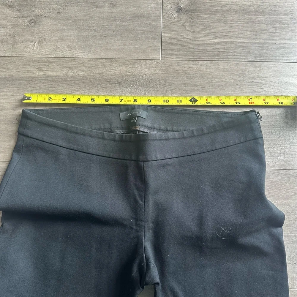 Ann Taylor side zip stretch pant - size 6 - black
